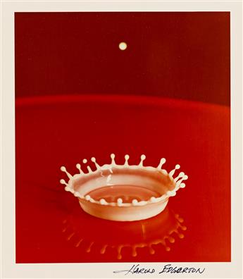 HAROLD DOC EDGERTON (1903-1990) Milk Drop Coronet. 1957; printed 1979.